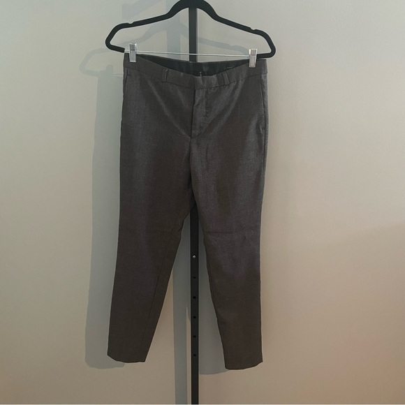 H&M Skinny Fit Plaid Gray and Black Trousers Size 32R - Picture 1 of 3